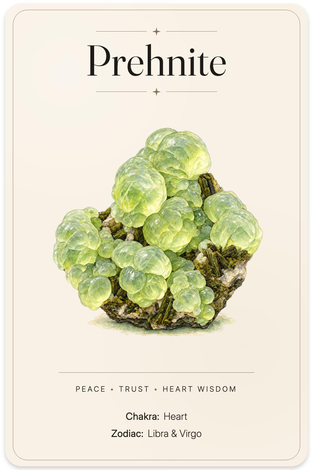Prehnite illustrated card