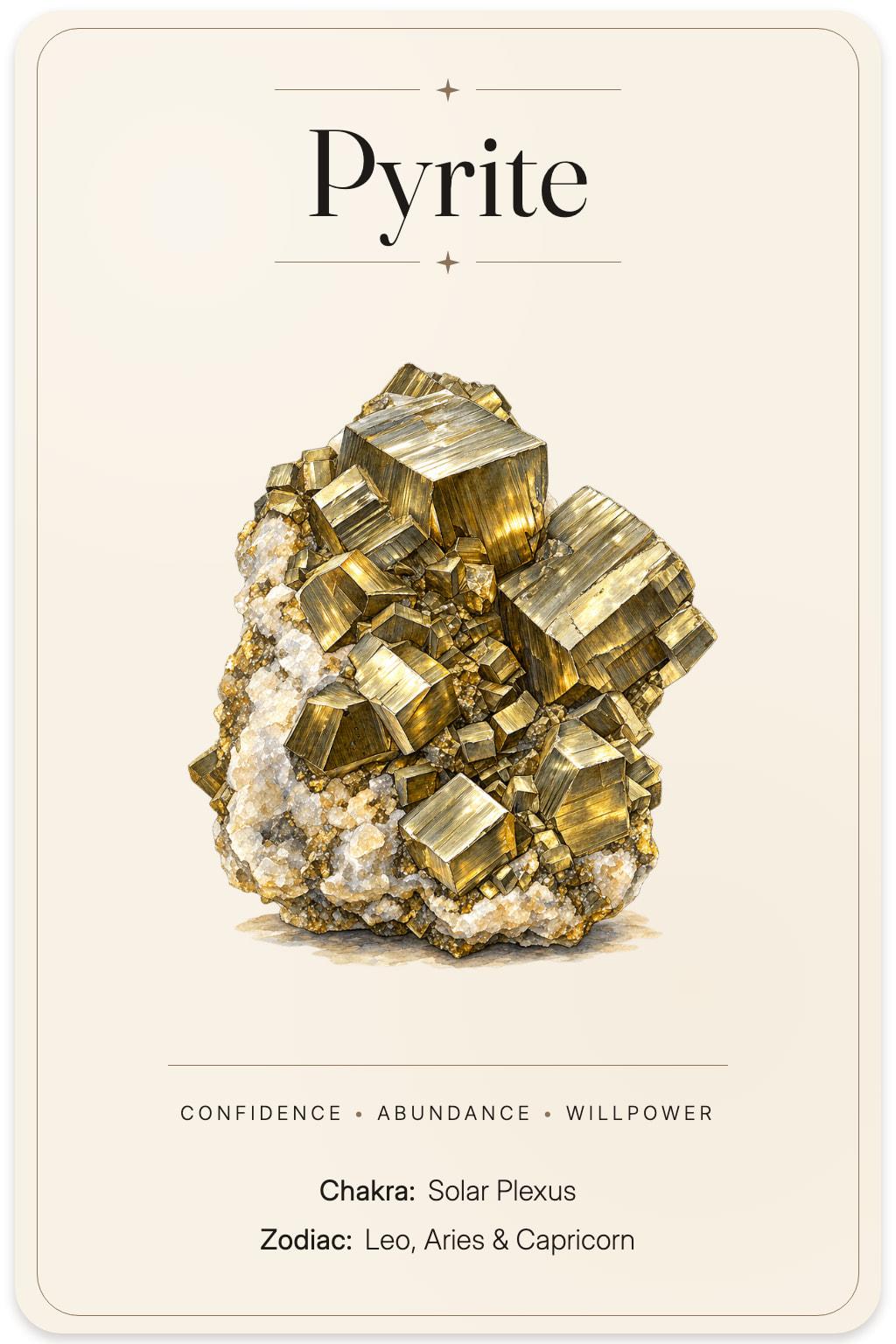 Pyrite illustrated card