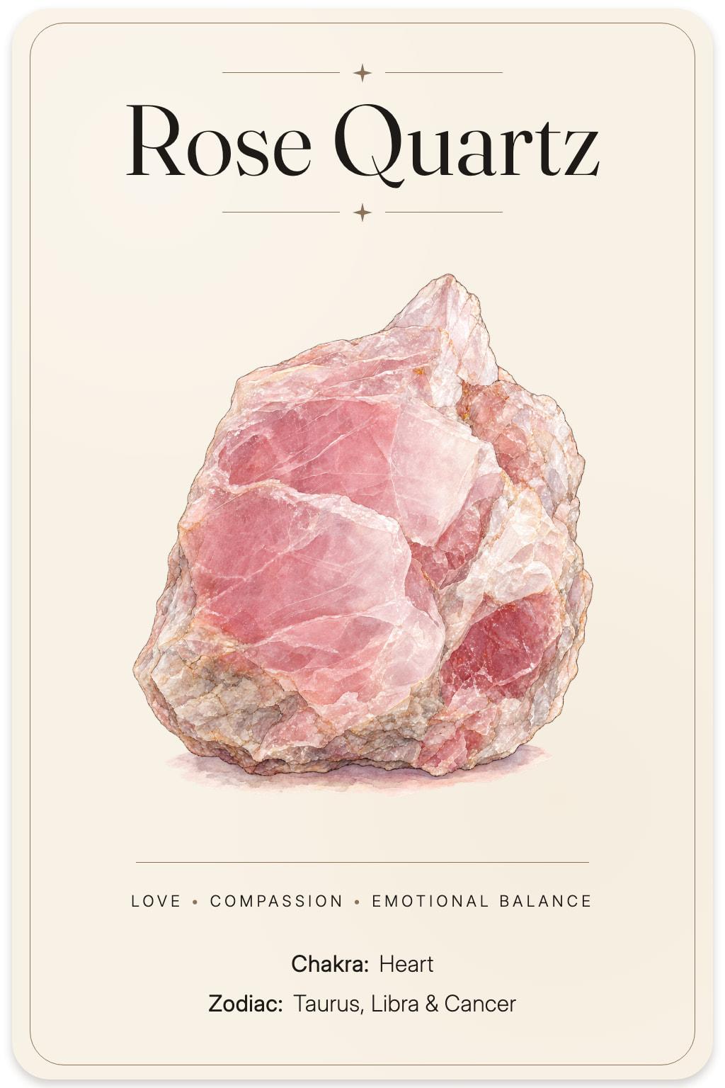 Rose Quartz card
