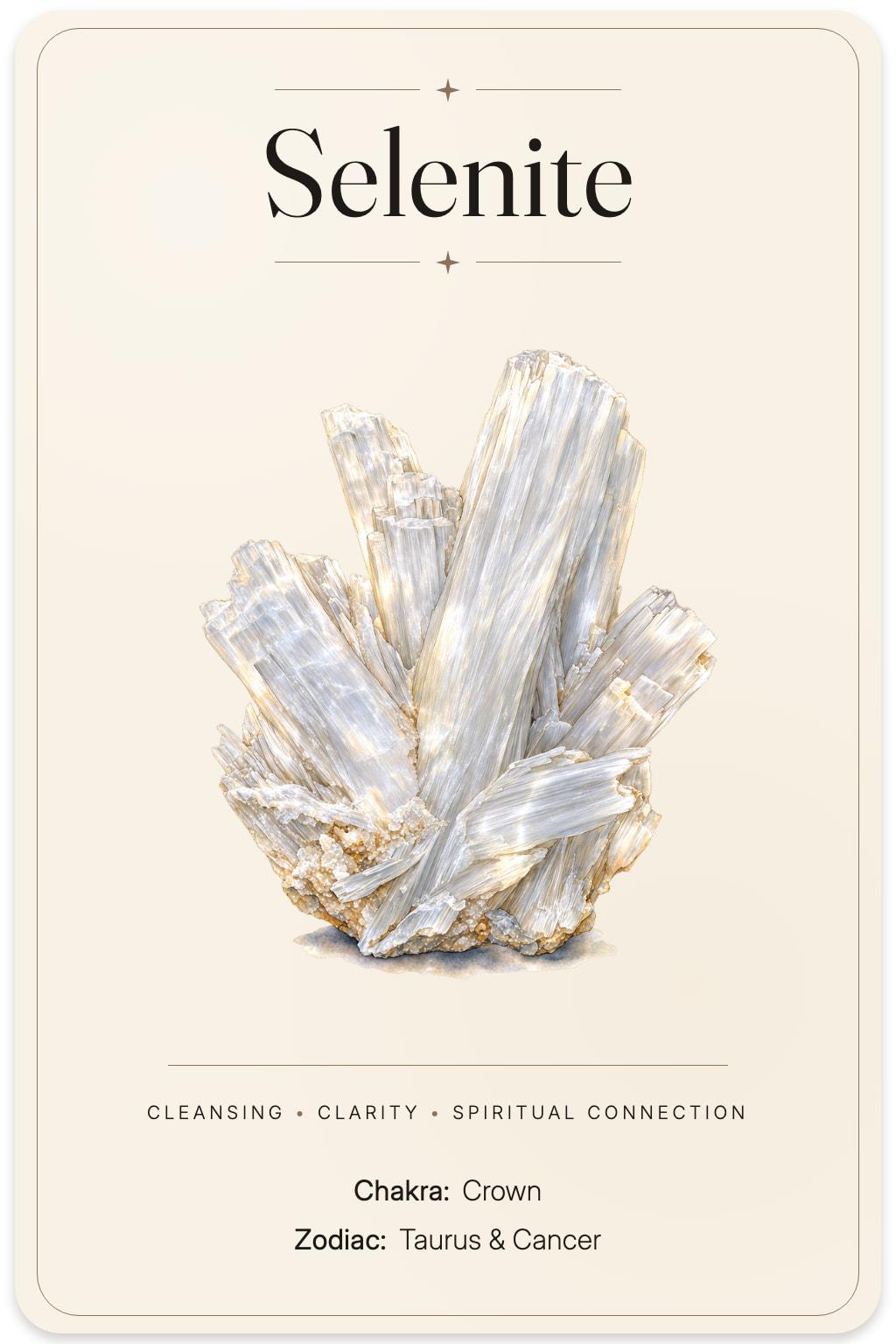Selenite illustrated card