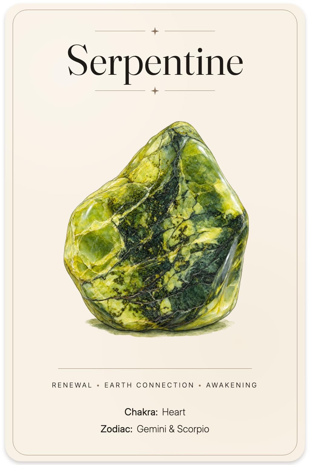 Serpentine illustrated card
