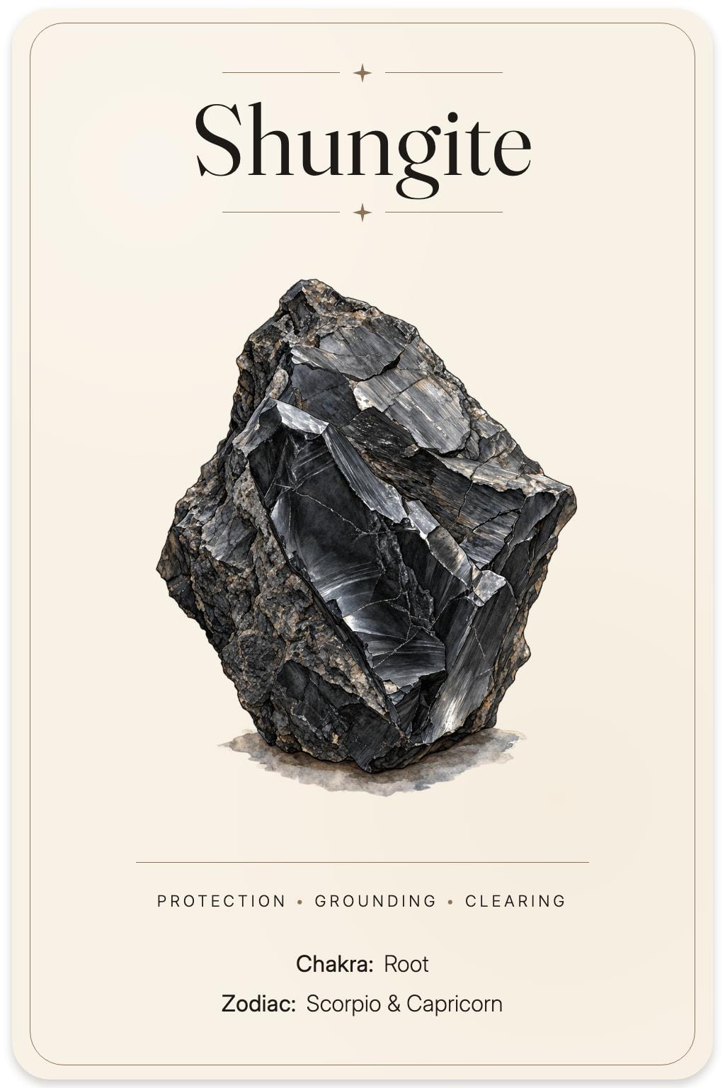 Shungite illustrated card