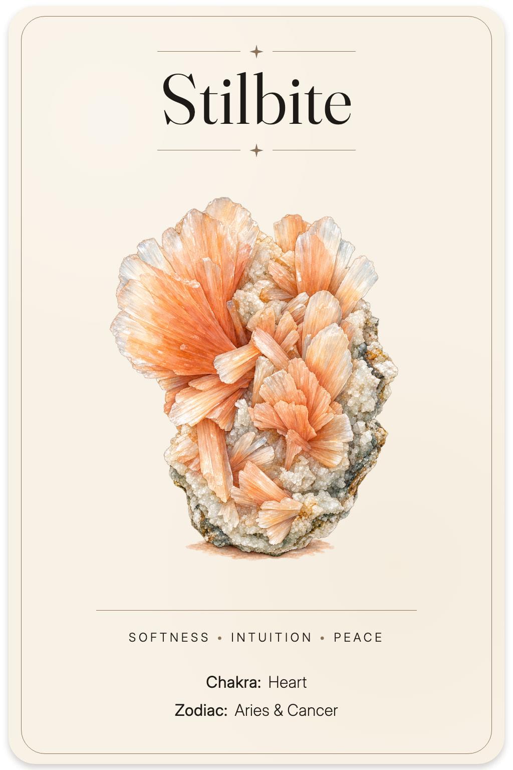 Stilbite illustrated card