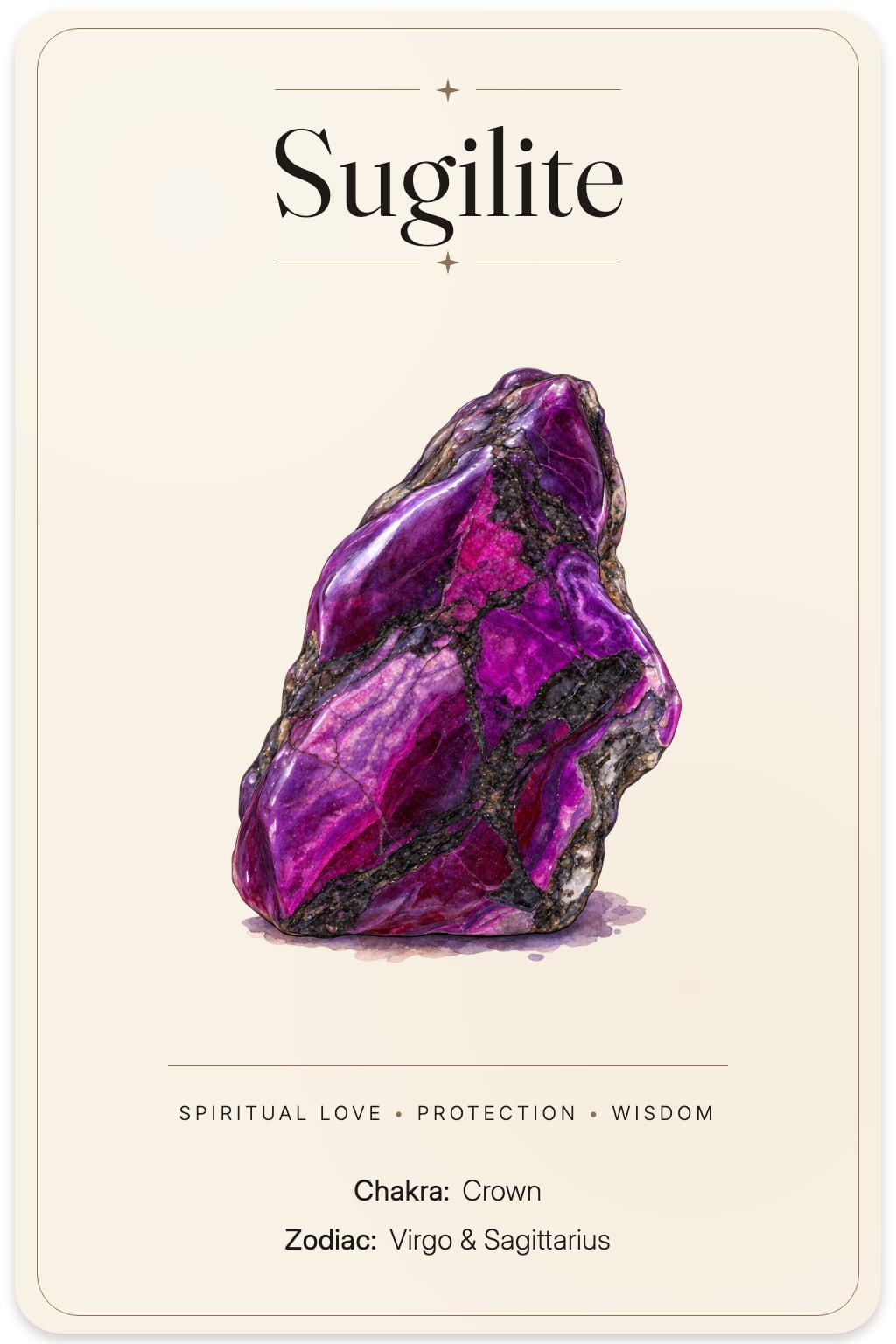 Sugilite illustrated card