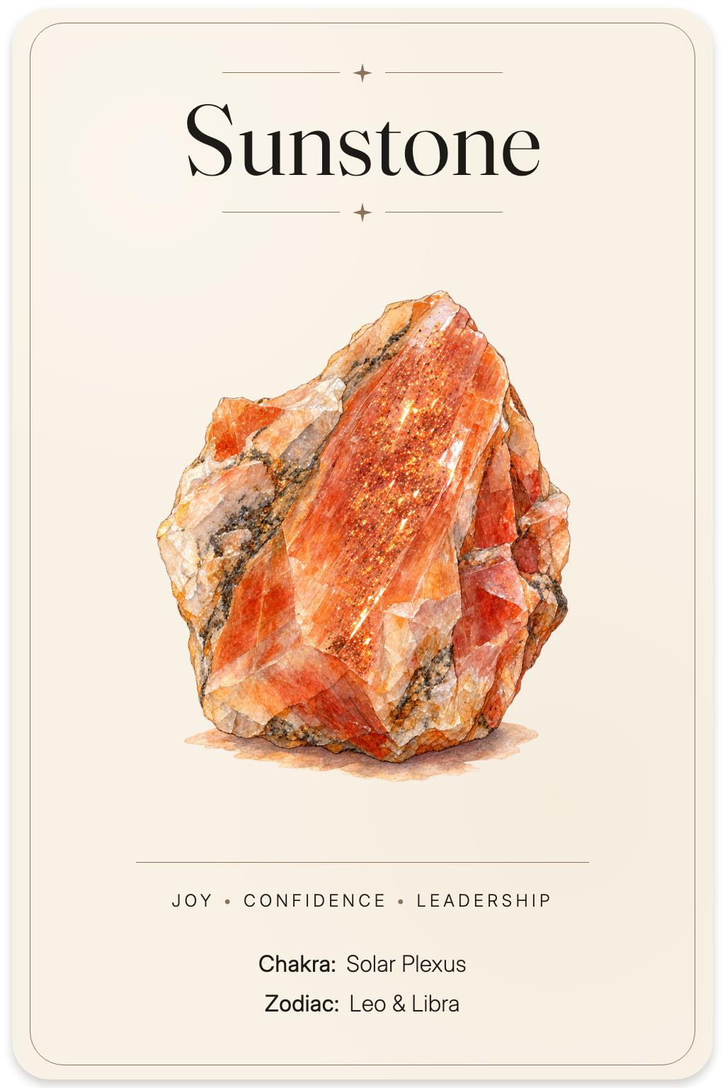 Sunstone illustrated card