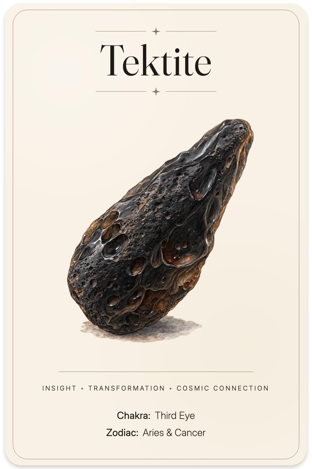 Tektite illustrated card