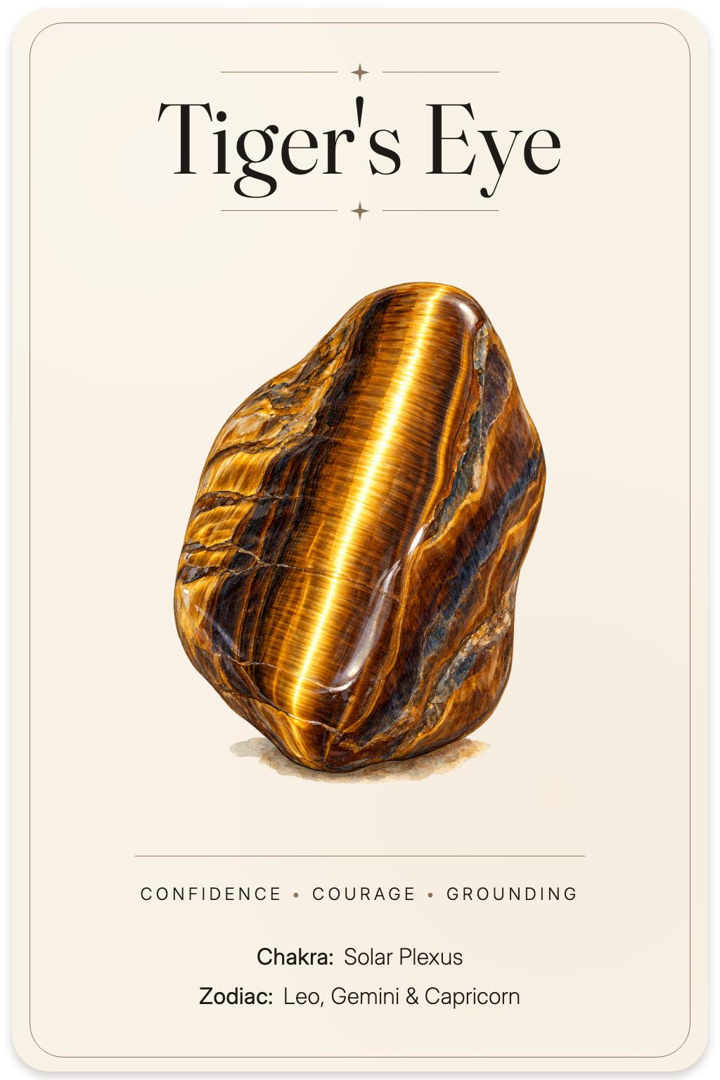Tiger's Eye illustrated card
