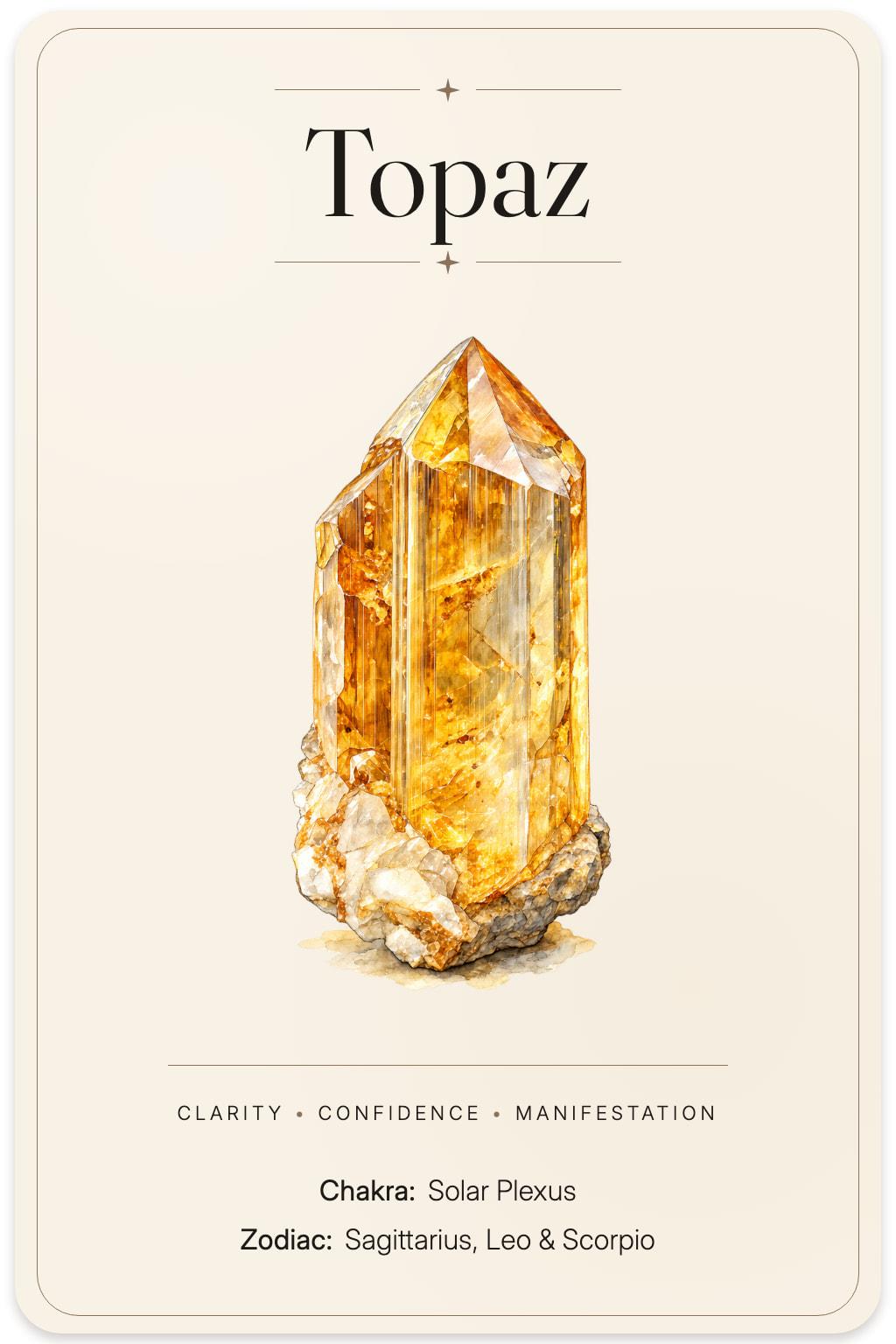 Topaz illustrated card