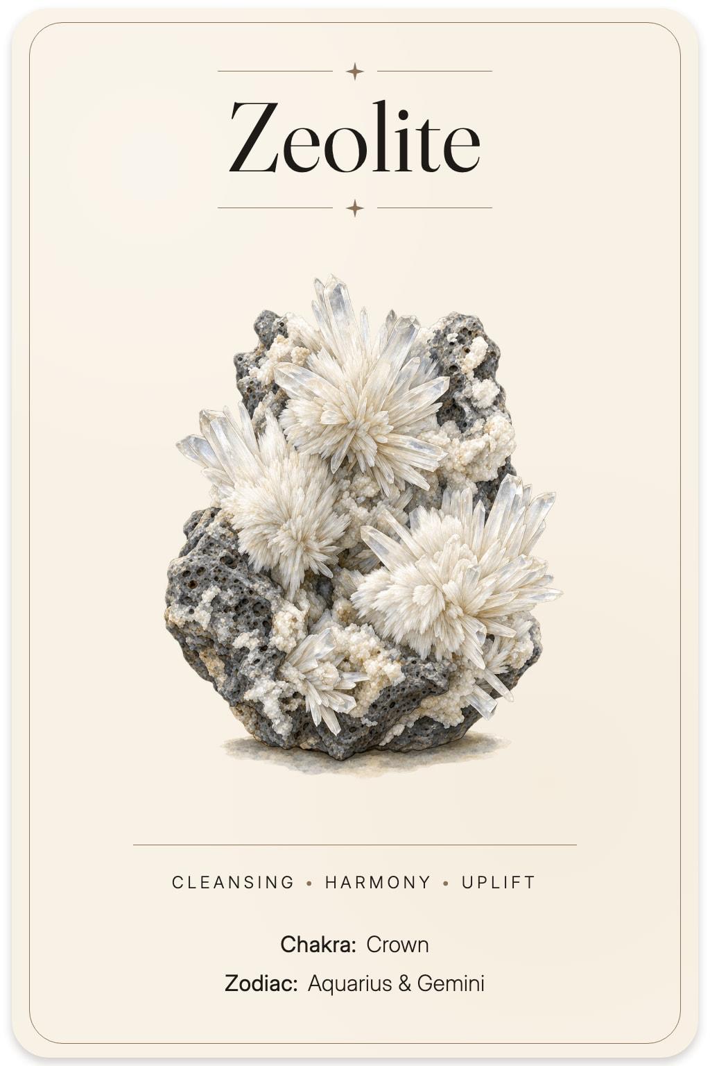 Zeolite illustrated card